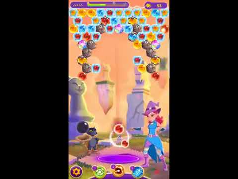 Bubble Witch 3 Saga Level 367 ~ Boosters (2 Stereo Bolts and a Sparkling Blast)