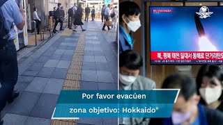 Suenan las alarmas en Japón, piden refugiarse tras lanzamiento de misil de Corea del Norte
