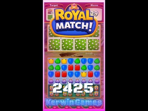 Royal Match Level 2425 - Hard Level - No Boosters Gameplay