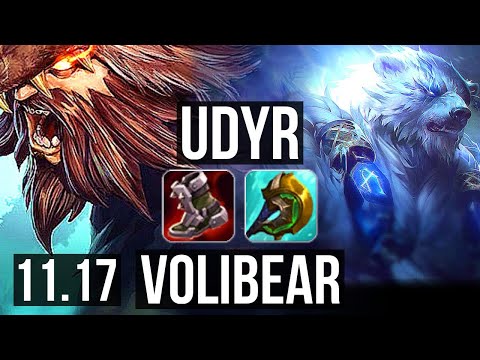 UDYR vs VOLIBEAR (JUNGLE) | 4/0/5, 2.3M mastery, 700+ games | BR Master | v11.17