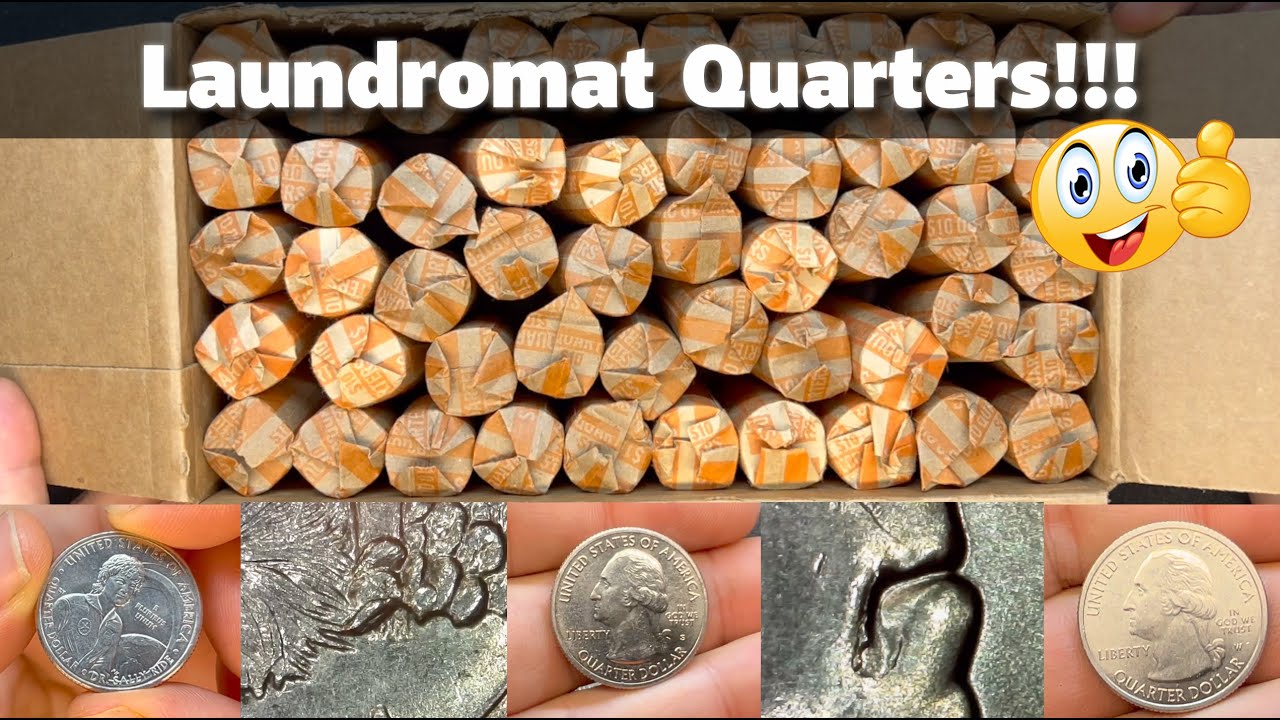 Laundromat Quarter Box Coin Roll Hunt!!! GREAT variety of FINDS in this one!