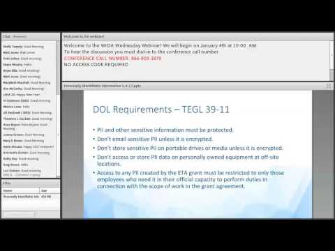 Personally Identifiable Information (PII) (1/4/17)