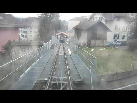 Standseilbahn Cossonay Talfahrt 2022 funiculaire funicular Schweiz Suisse Switzerland