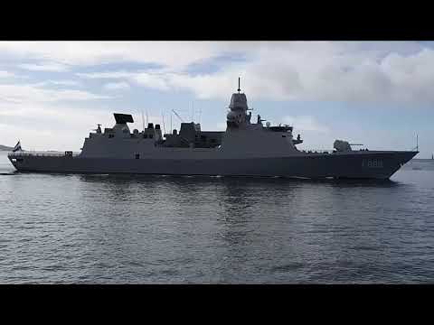 DUTCH FRIGATE RIDING SHOTGUN ON UK CARRIER