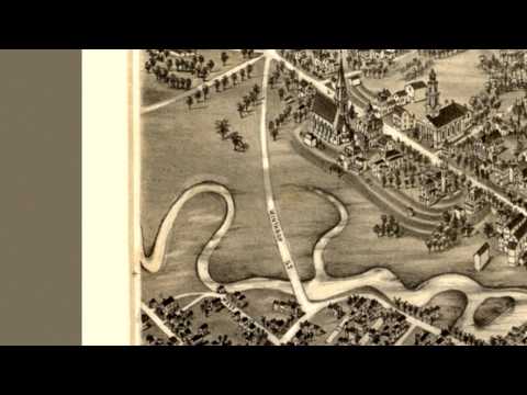Medford Massachusetts 1880 Panoramic Bird's Eye View Map 7096