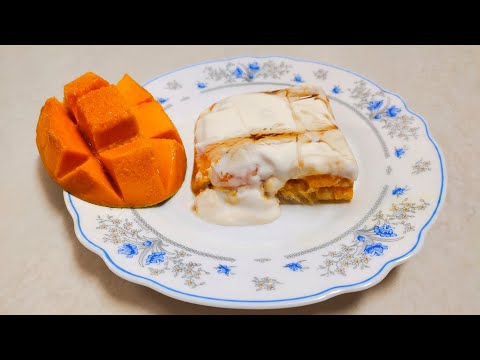 Mango Dessert Recipe | Instant Mango Malai Cake Recipe | Super Soft Malai Mango Cake Recipe