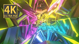 Luxury Light Show Rainbow Color Abstract Background Video 4k Metallic Tunnel VJ Loop NEON Wallpaper