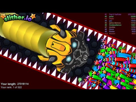 Slither.io A.I. Bumblebee Vs Pro Snakes - Epic Skin Slitherio Vip Best Gameplay - World Record
