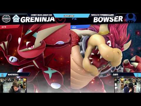 Gwinnett Brawl January 2020 - NameFireball(Greninja) VS Danye(Bowser)- Losers Semis