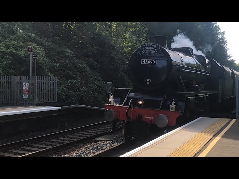 here’s 45690 leander passing keynsham with a doppler whistle and 47802 railtour platform 2