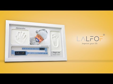 LALFOF Tutorial Quadro nascita con impronte neonato -idea regalo per mamma/nonna/zia