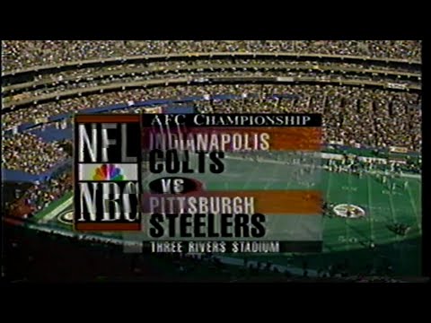 1995 AFC Championship Colts vs Steelers NBC intro