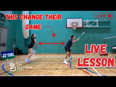 Badminton mixed doubles tactics - lady at the back - live lesson