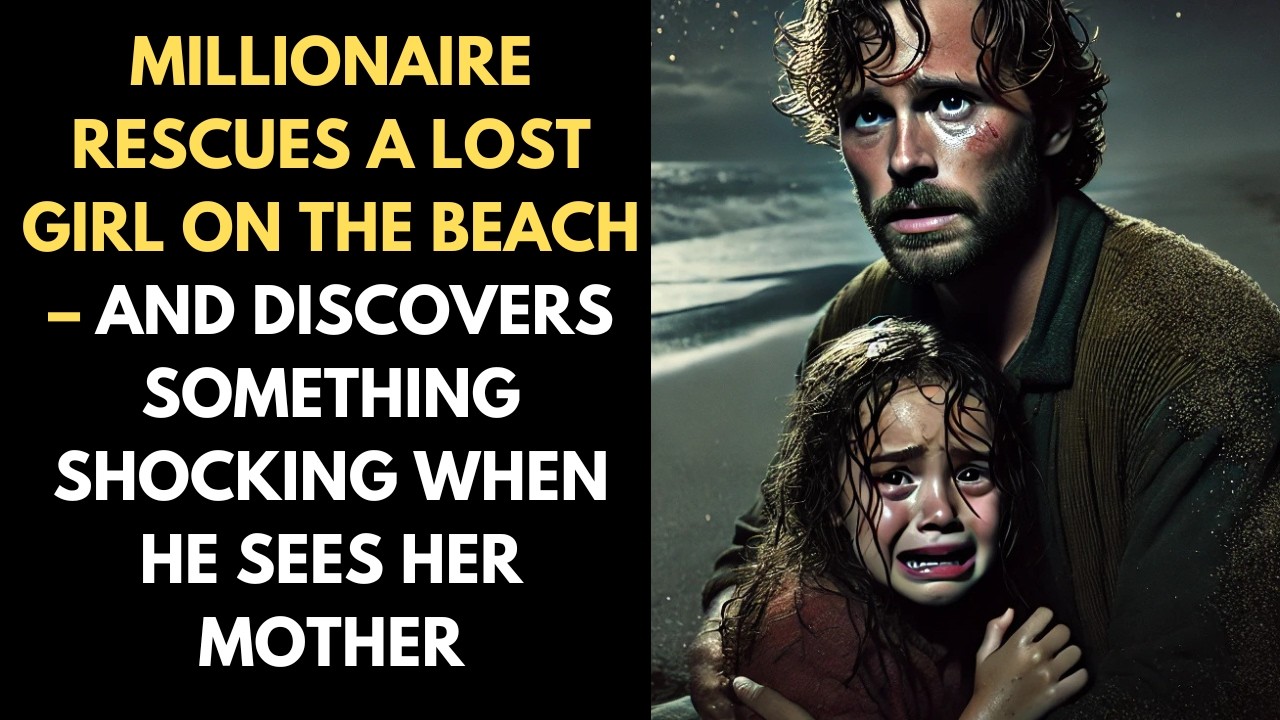 A MILLIONAIRE FINDS A LOST CHILD AT THE BEACH... WHEN HE RESCUES HER, HE DISCOVERS A SURPRISE