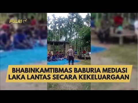 BHABINKAMTIBMAS BABURIA MEDIASI LAKA LANTAS SECARA KEKELUARGAAN