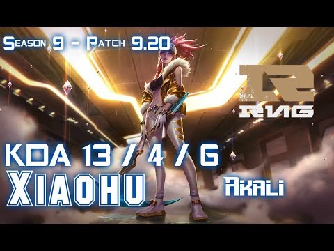 RNG Xiaohu AKALI vs LEBLANC Mid - Patch 9.20 EUW Ranked