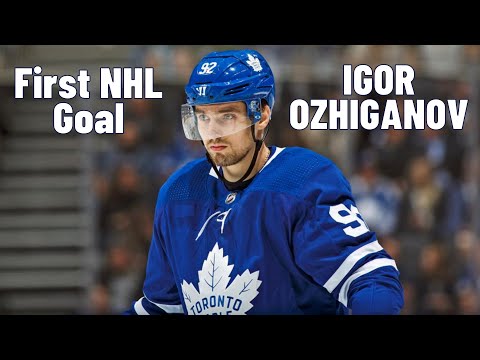 Igor Ozhiganov #92 (Toronto Maple Leafs) first NHL goal Nov 26, 2018