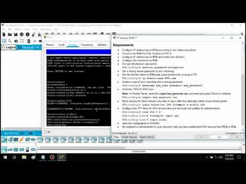 11.2.4.5 Packet Tracer_Configuring Secure Passwords and SSH_Muhammad Fauzil Adhim Adha_41518110176