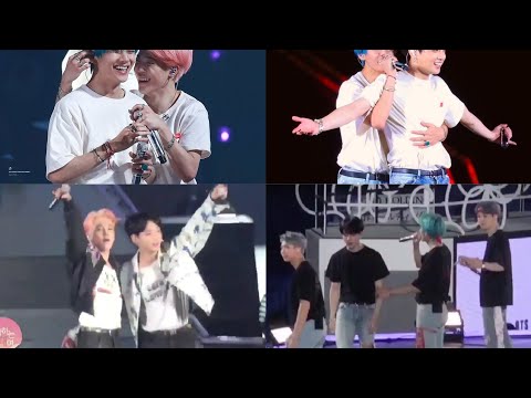 Jin mostrando ABS+Jimin hizo una broma a Nam+kookmin+Vmin+taekook+yoomin+Concierto NagoyaD1yD2