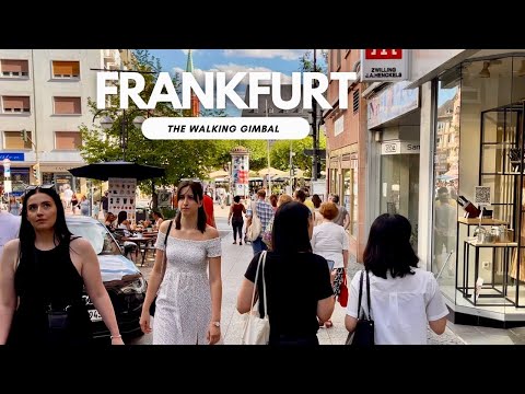 Frankfurt Alemanha 🇩🇪 | Caminhada de Domingo 4k 60fps