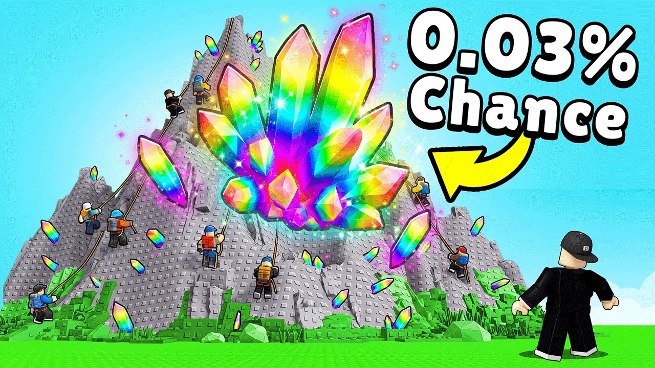 Getting MAX LUCK in Roblox Mine a Mountain