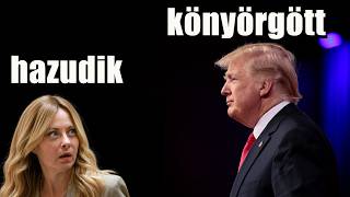 MELONI BEOLVASOTT TRUMPNAK! Közben 20 milliós mocsár nő Washington közepén.