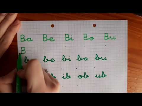 Aprendemos a escribir sílabas y palabras con la letra b (minúscula y mayúscula)