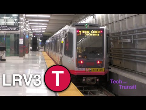 San Francisco Muni Central Subway (T) Line Action with Breda LRV3 Cars