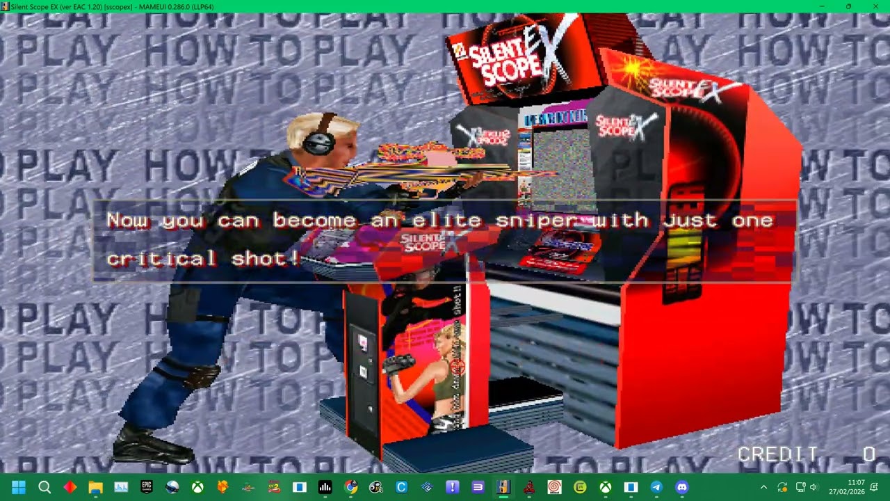 MAME 286 = SILENT SCOPE 3 EX - ATTRACT MODE ( NO I/O INPUTS - ) 2026 UK ARCADES