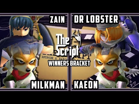 The Script 2 - DrLobster & Kaeon Vs. Zain & MilkMan - Smash Melee Winners Quarters