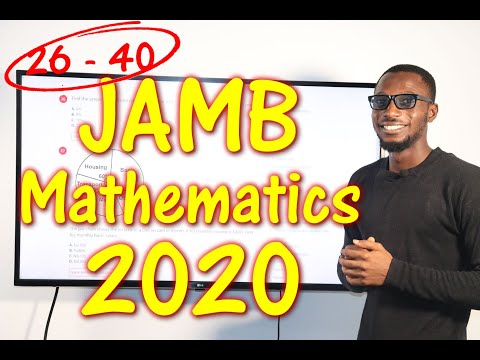 JAMB CBT Mathematics 2020 Past Questions 26 - 40