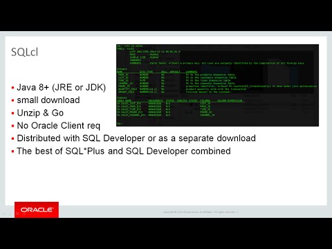 Oracle SQLcl Introduction and Getting Started