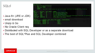 Oracle SQLcl Introduction and Getting Started
