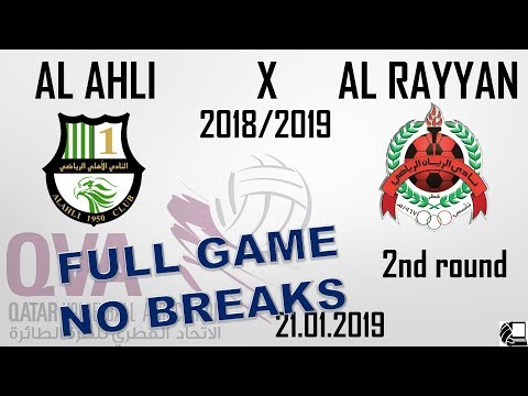 Al Ahli X Al Rayyan 0:3 - Qatar Volleyball League 18/19 - (21.01.2019) NO BREAKS, BACK VIEW