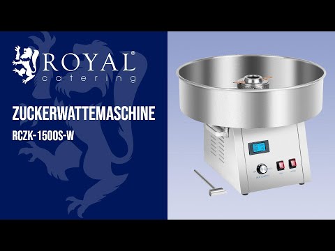 Video - Zuckerwattemaschine - 62 cm - 1500 W - Edelstahl - silbern - Royal Catering