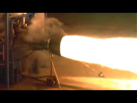 SPACEX Merlin Rocket Engine Ignition