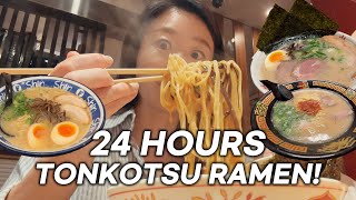 24 Hours Eating Legendary Tonkotsu Ramen In Japan l 3 Best Ramen In Fukuoka