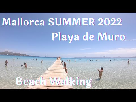Spain Mallorca Beach Walking Playa de Muro Beach Alcudia Bay Mallorca Summer 2022 🏖 Island Walking