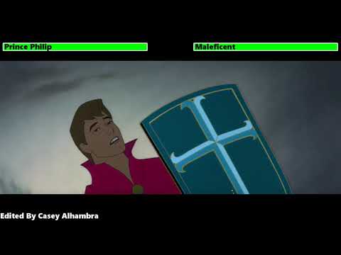 Sleeping Beauty (1959) Final Battle with healthbars