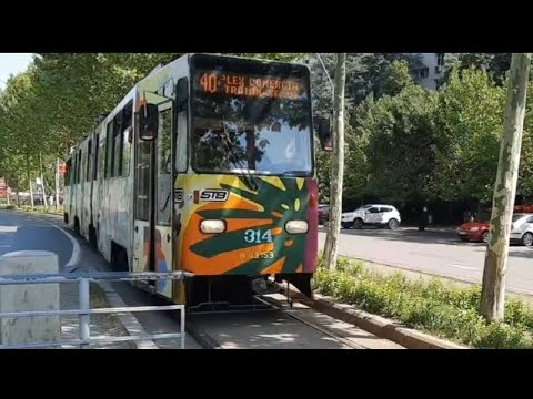 Tramvaiul V3A-93 #314 pe linia 40