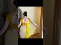 Sitting On Floor With Yellow Soft Silk Tissue Saree