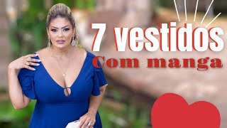 7 vestidos de festa plus size com manga