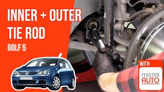 Youtube thumbnail of video "How to replace the inner and outer tie rod Golf 5 🚗"