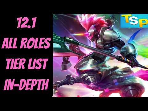 12.1 Each Role Top 5 Tier List In-Depth -- League of Legends -- The Strategy Professor