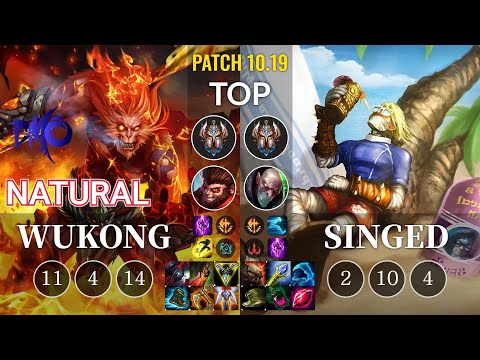 DMO Natural Wukong vs Singed Top - KR Patch 10.19