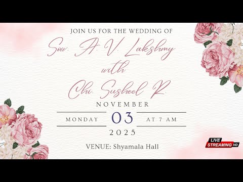 Wedding of Sow. A. V. Lakshmy with Chi. Susheel R.