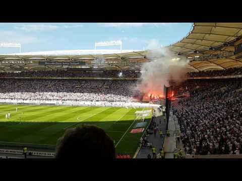 Spielunterbrechung Derby VFB - KSC - 9.4.2017
