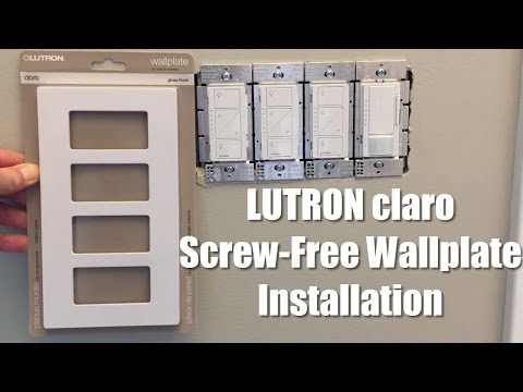 Installation of a screw-free wallplate