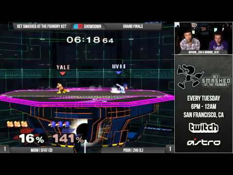 Get Smashed at the Foundry #27 - Grand Finals: MIOM|SFAT (Fox) vs Zhu (Falco)