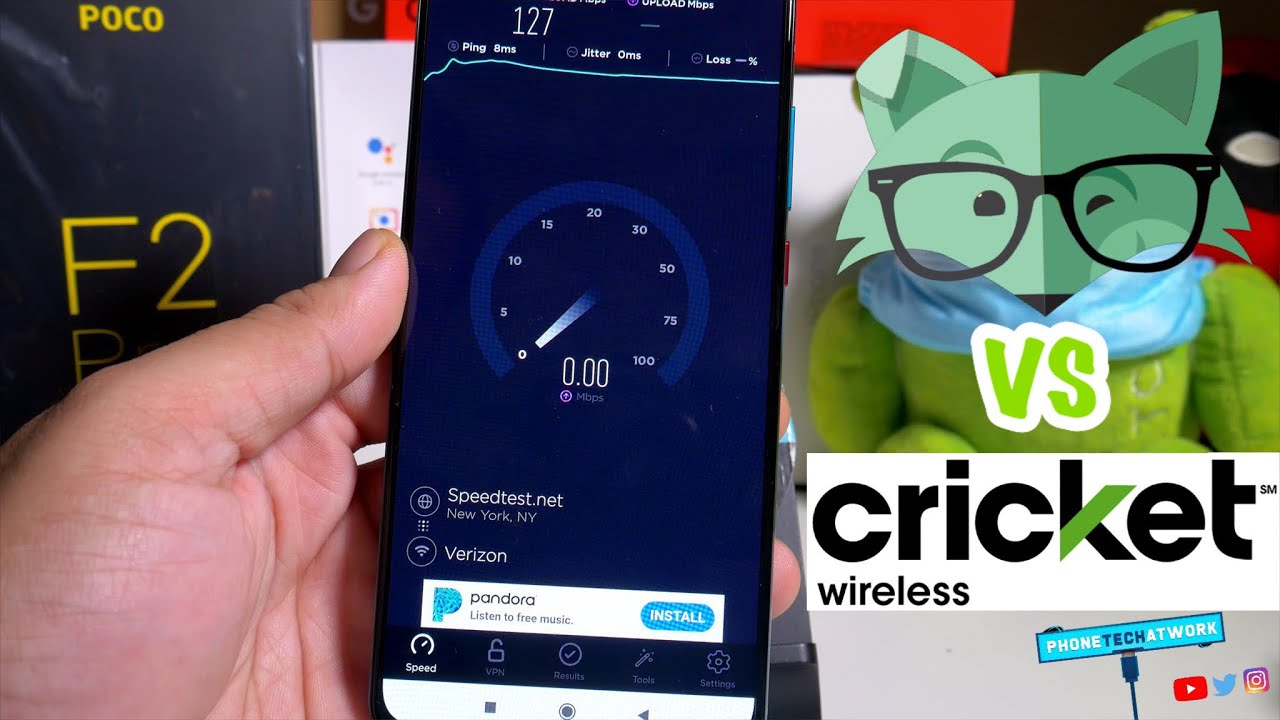 Poco F2 Pro Cricket Wireless (AT&T) & Mint Mobile (T-Mobile) Speed Test!